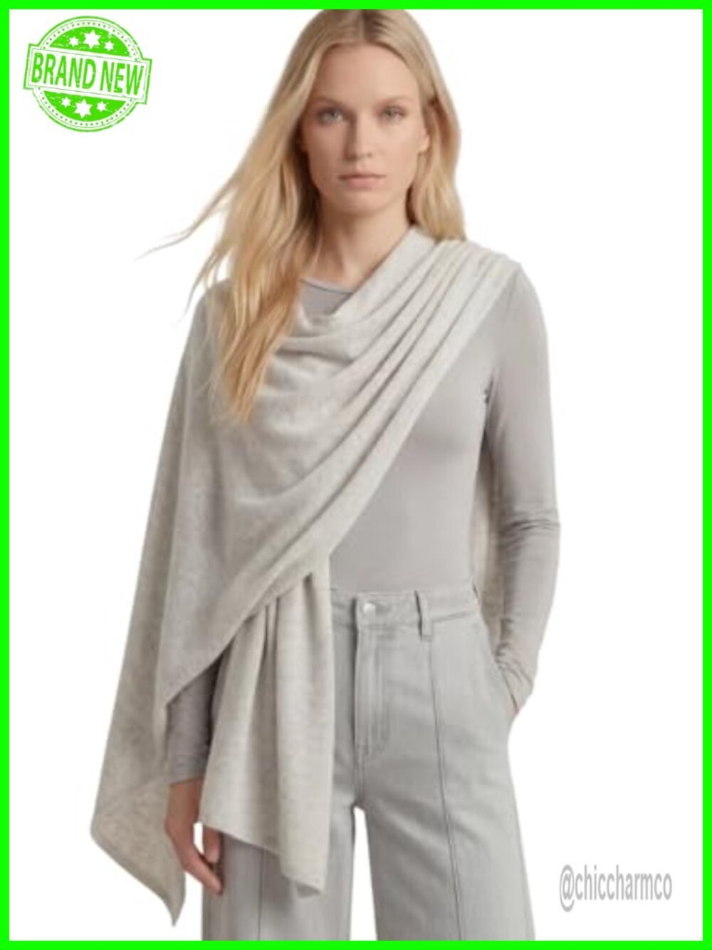100% Machine Washable Cashmere Wrap Shawl Lightweight Travel One Size
